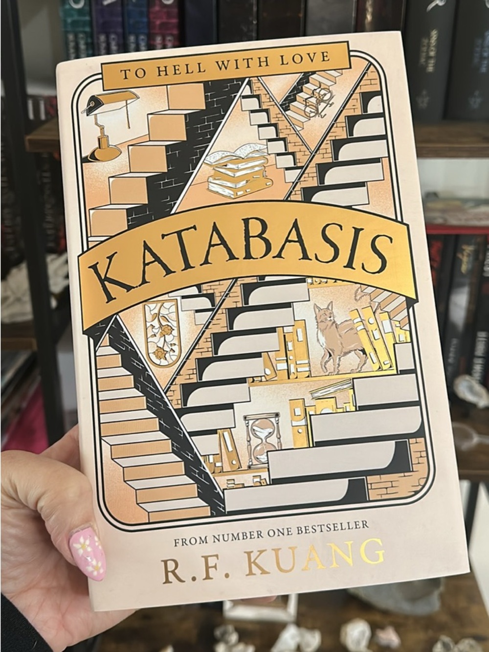 Fairyloot Katabasis by R.F. Kuang — Beige & Gold Hardcover